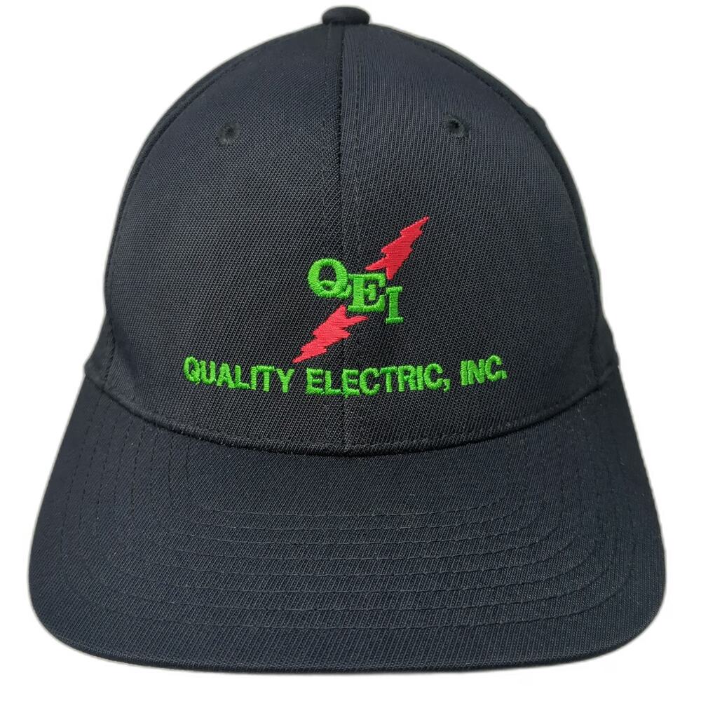 Sport-Tek Baseball Cap Black XL Flexfit Embroidered Quality Electric Logo Hat